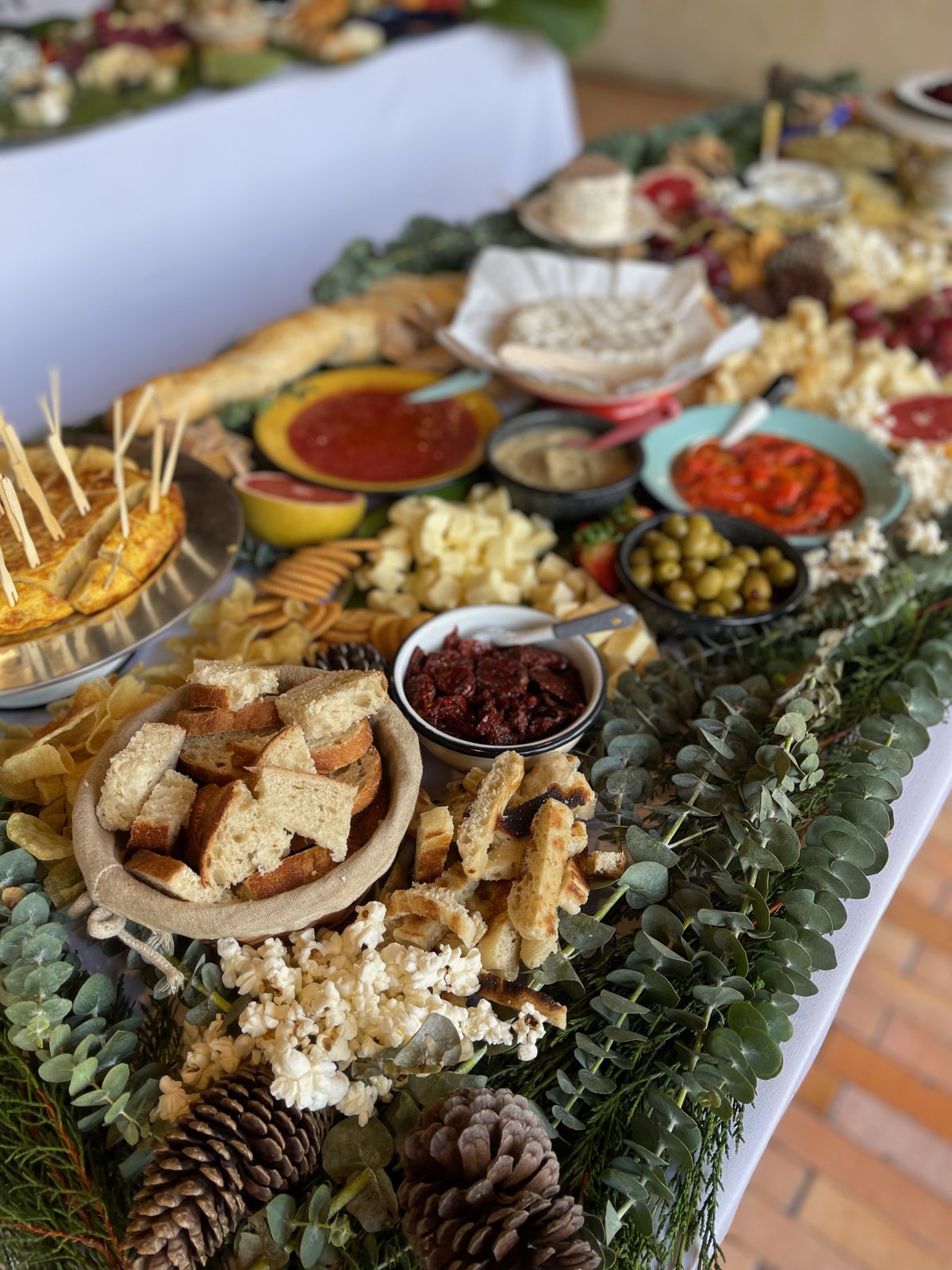 mesa vegetariana